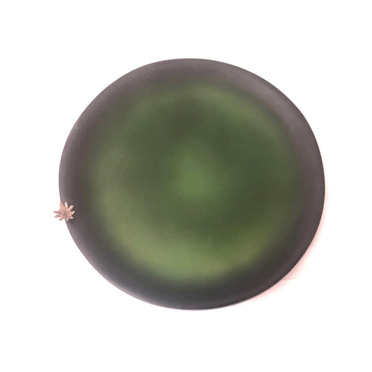 Charola plana verde