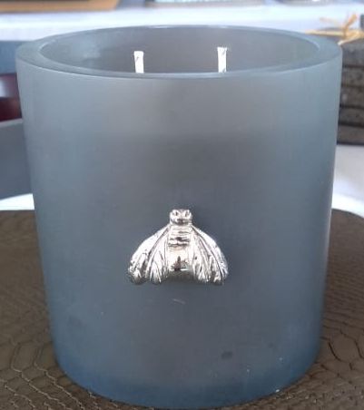 Vela de resina humo con abejorro