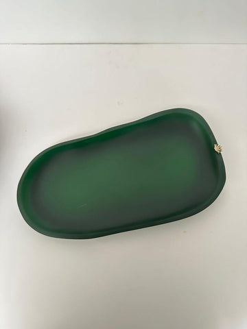 Charola irregular grande verde