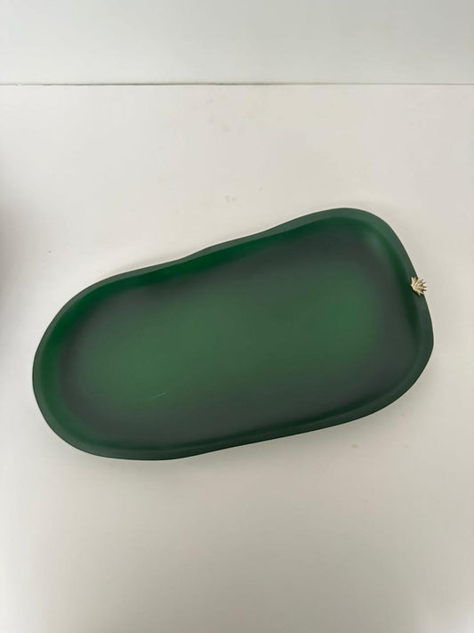Charola irregular grande verde