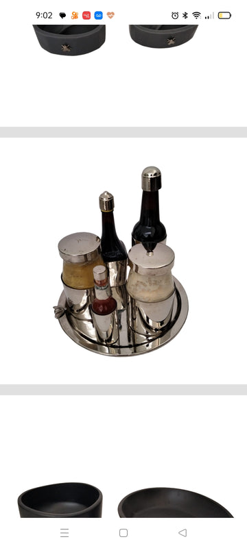 Set de condimentos con charola