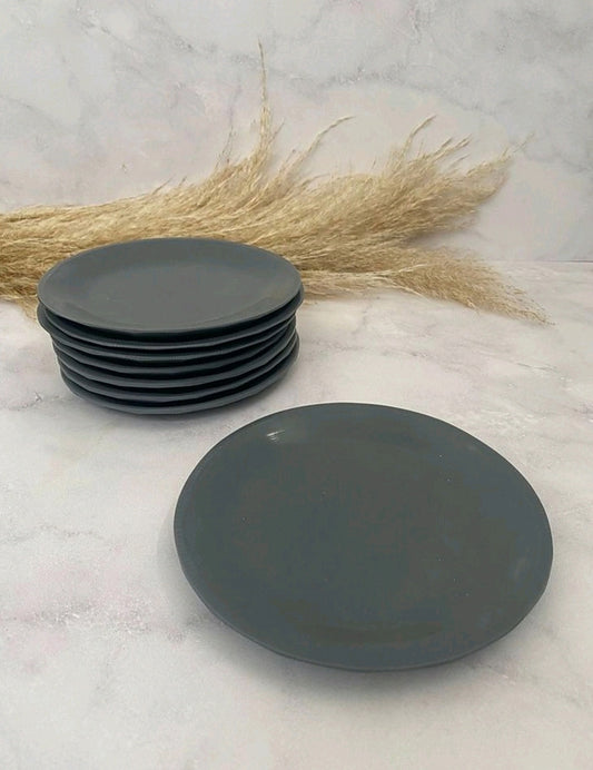 Platos botaneros juego de 8 gris