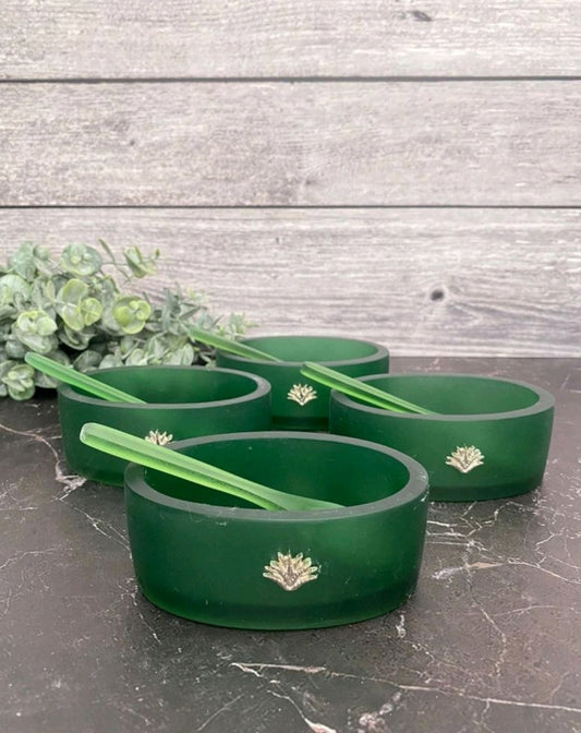 Salsera juego de 4 verde