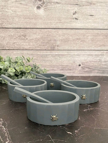 Salsera juego de 4 gris